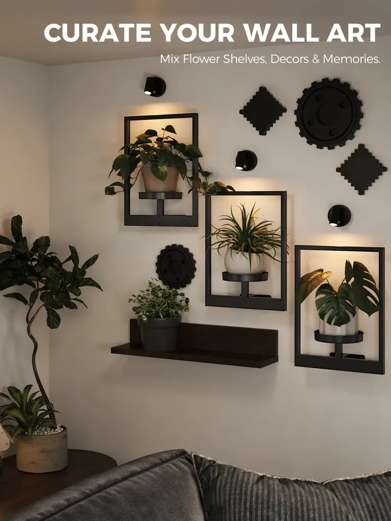 Wall Planters with Spotlights