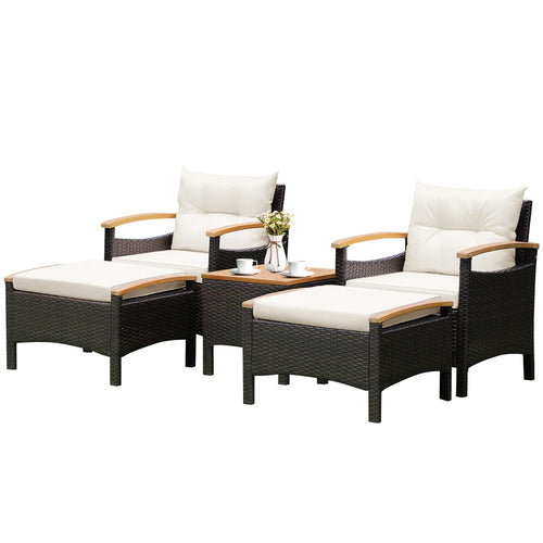 5-Piece Rattan Patio Set